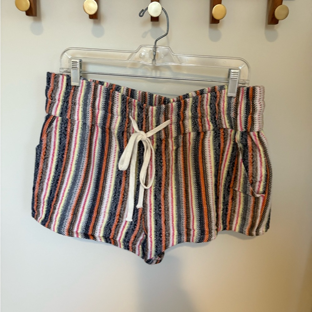 Free People Multicolor Striped High Waist Shorts